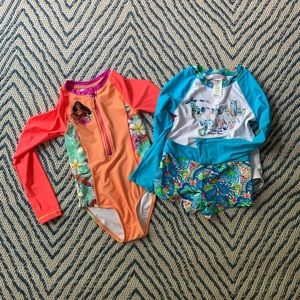 2 girls bathing suits NWT size 5 and NWOT size 5/6